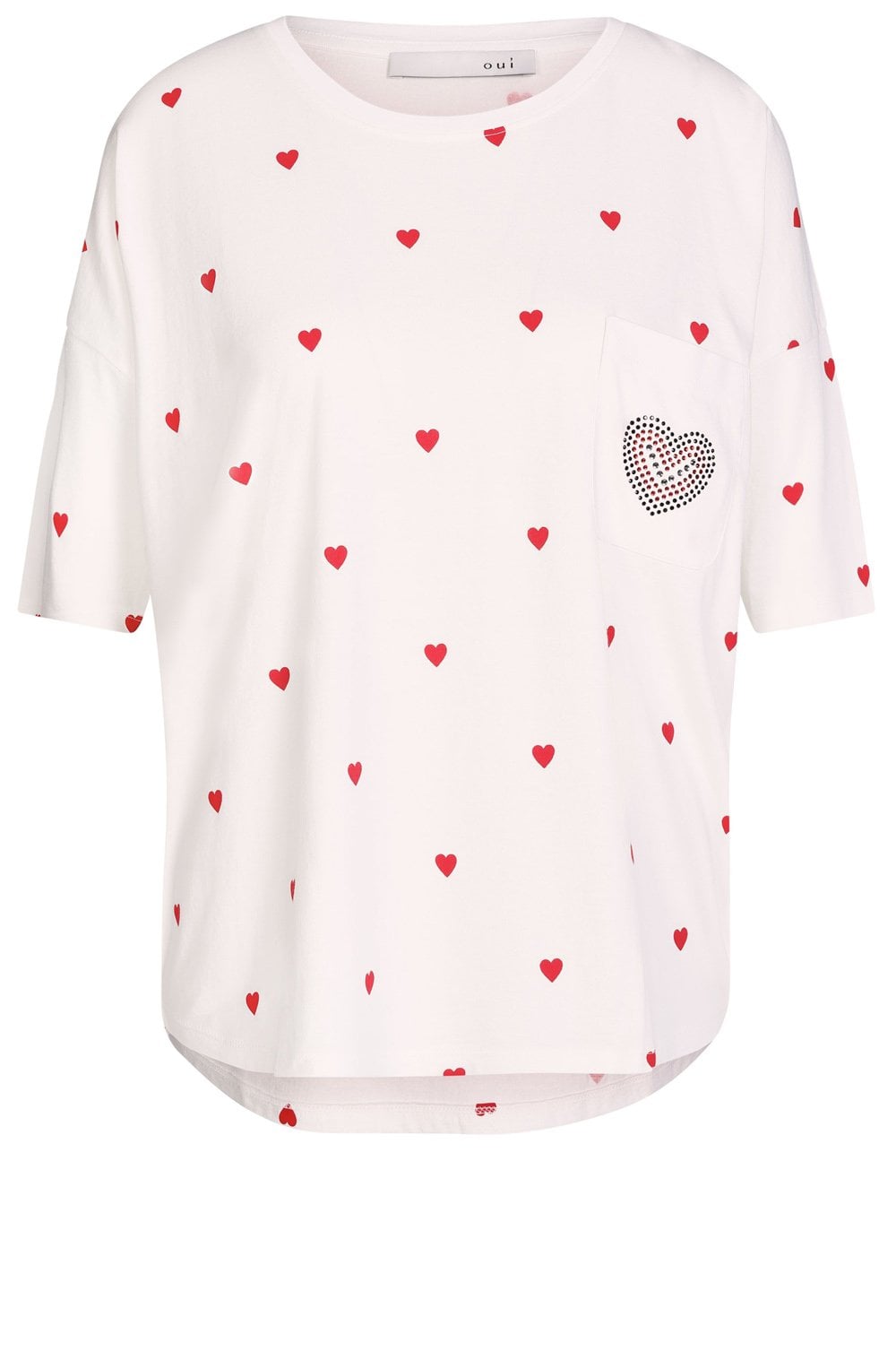 Heart Print T Shirt