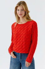 High Risk Red Cable Knit Boxy Jumper