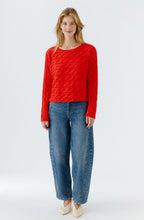 High Risk Red Cable Knit Boxy Jumper