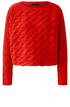 High Risk Red Cable Knit Boxy Jumper