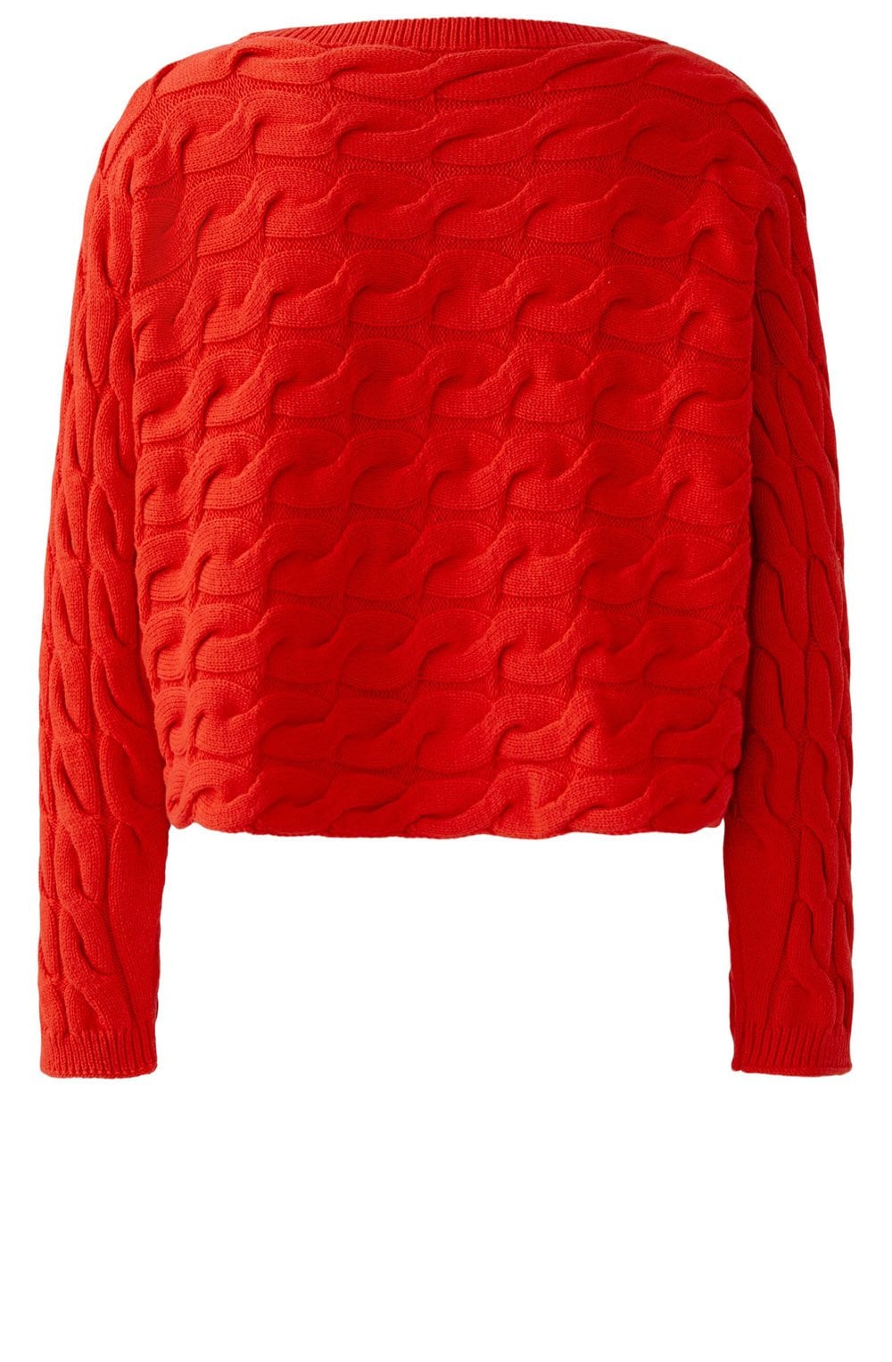 High Risk Red Cable Knit Boxy Jumper