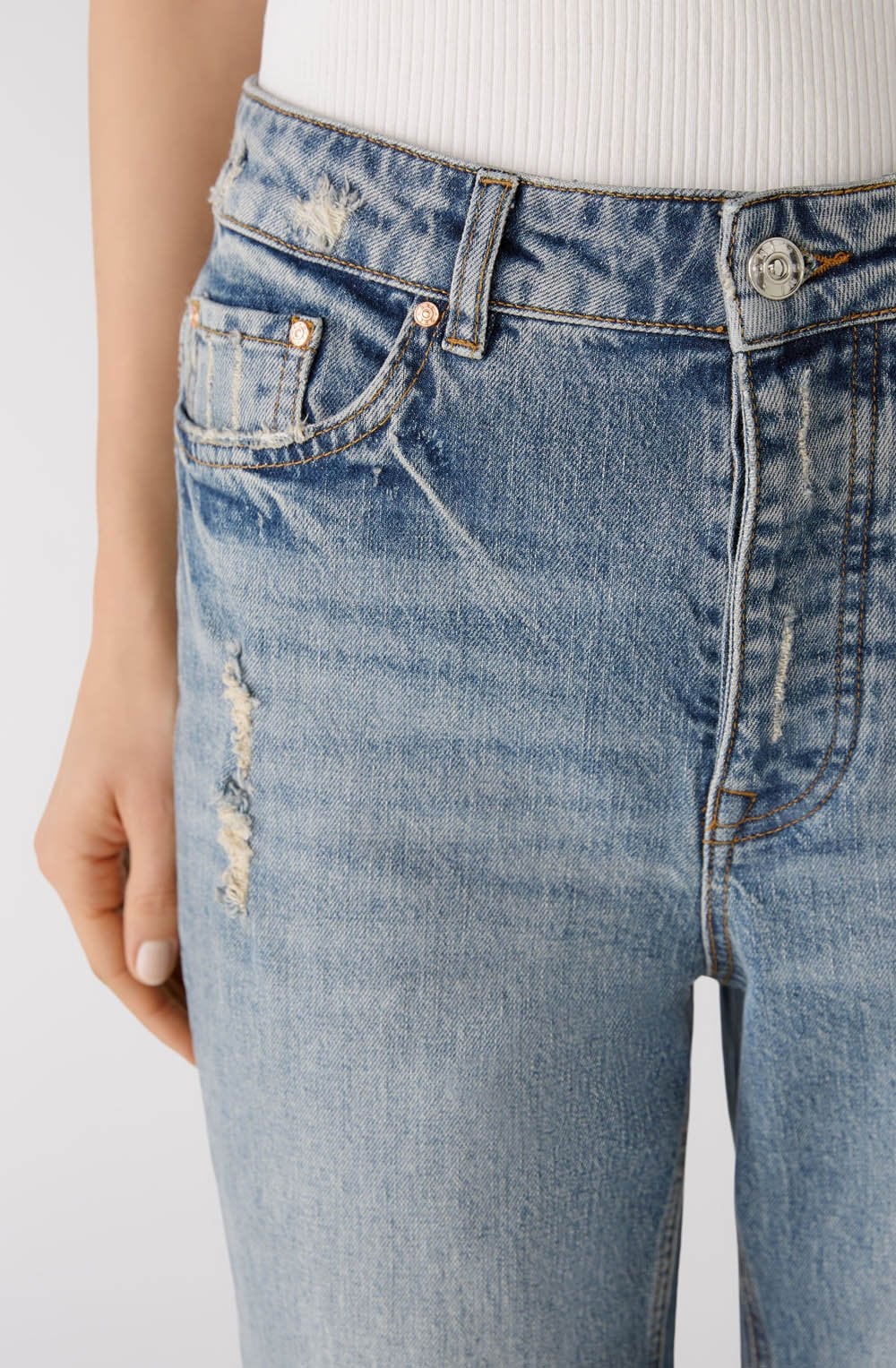 High Waist Straight Leg Jeans