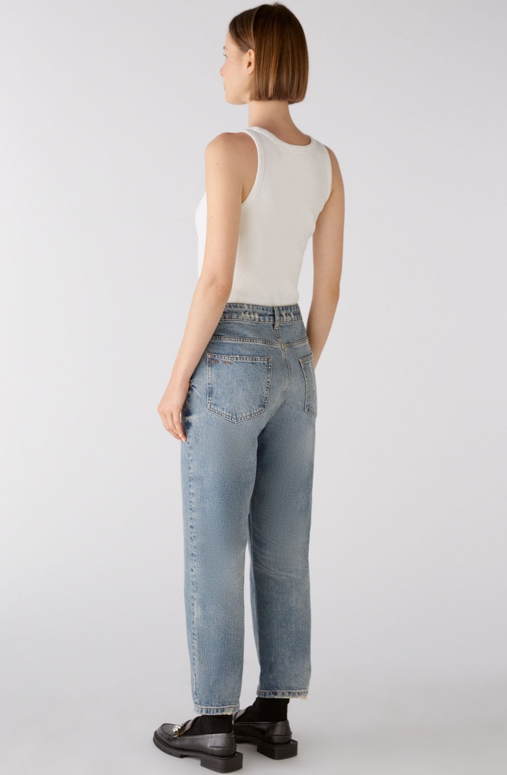 High Waist Straight Leg Jeans