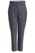 High Waisted Check Trousers