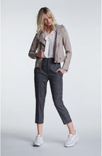 High Waisted Check Trousers