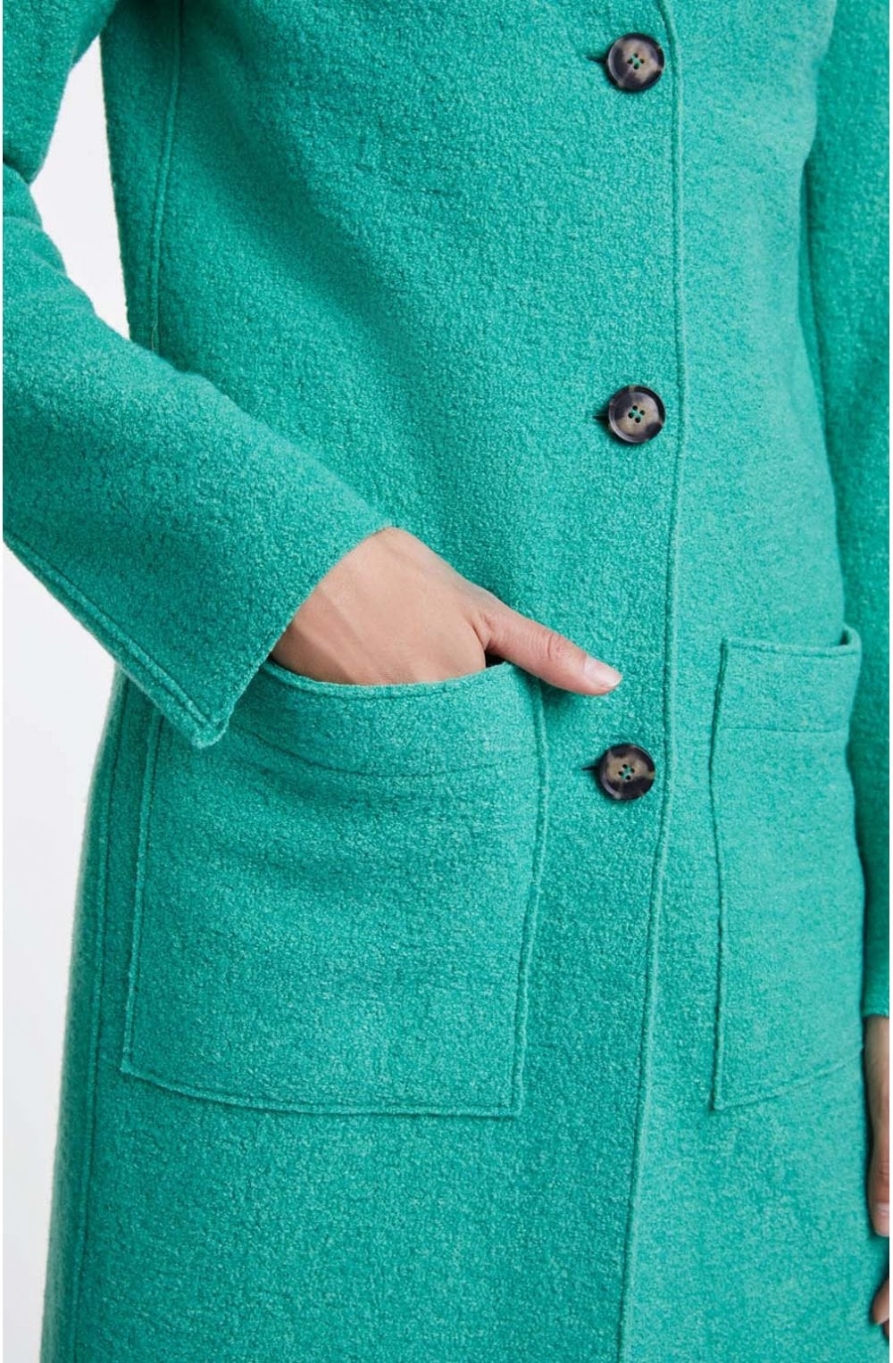 Holly Green Long Line Coat