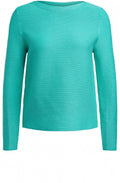 Holly Green Ribbed Knit Jumper