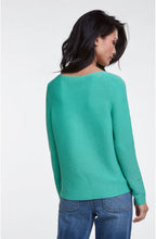 Holly Green Ribbed Knit Jumper