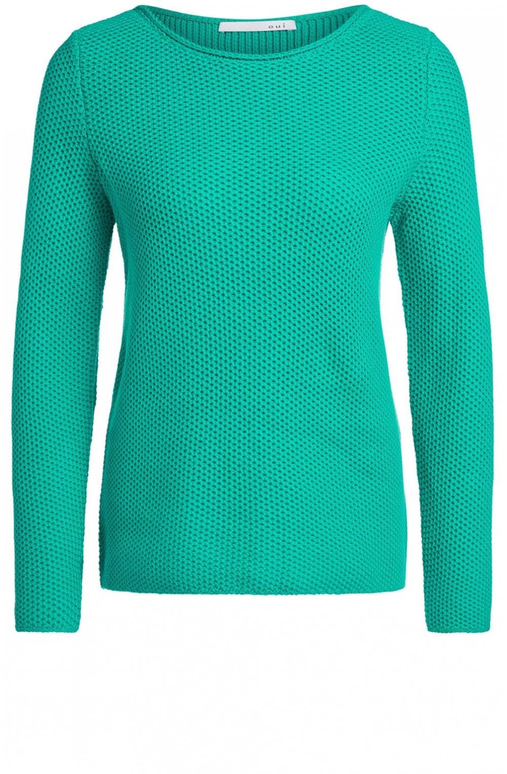 Holly Green Woven Knit Jumper
