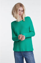 Holly Green Woven Knit Jumper