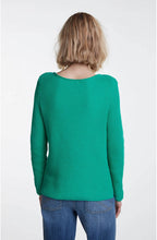 Holly Green Woven Knit Jumper