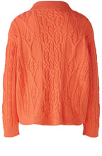 Hot Coral Cable Knit Jumper