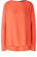Hot Coral Patched Blouse