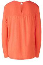 Hot Coral Patched Blouse