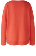 Hot Coral Wool Mix Patch Pocket Jumper