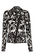 Jaquard pattern cardigan black and white