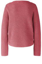 Jazzy Pink Button Detailed Cotton Jumper
