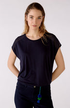 Jersey and Sheer Panelled T Shirt