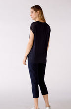 Jersey and Sheer Panelled T Shirt