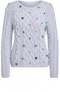 Jeweled Cable Knit Jumper