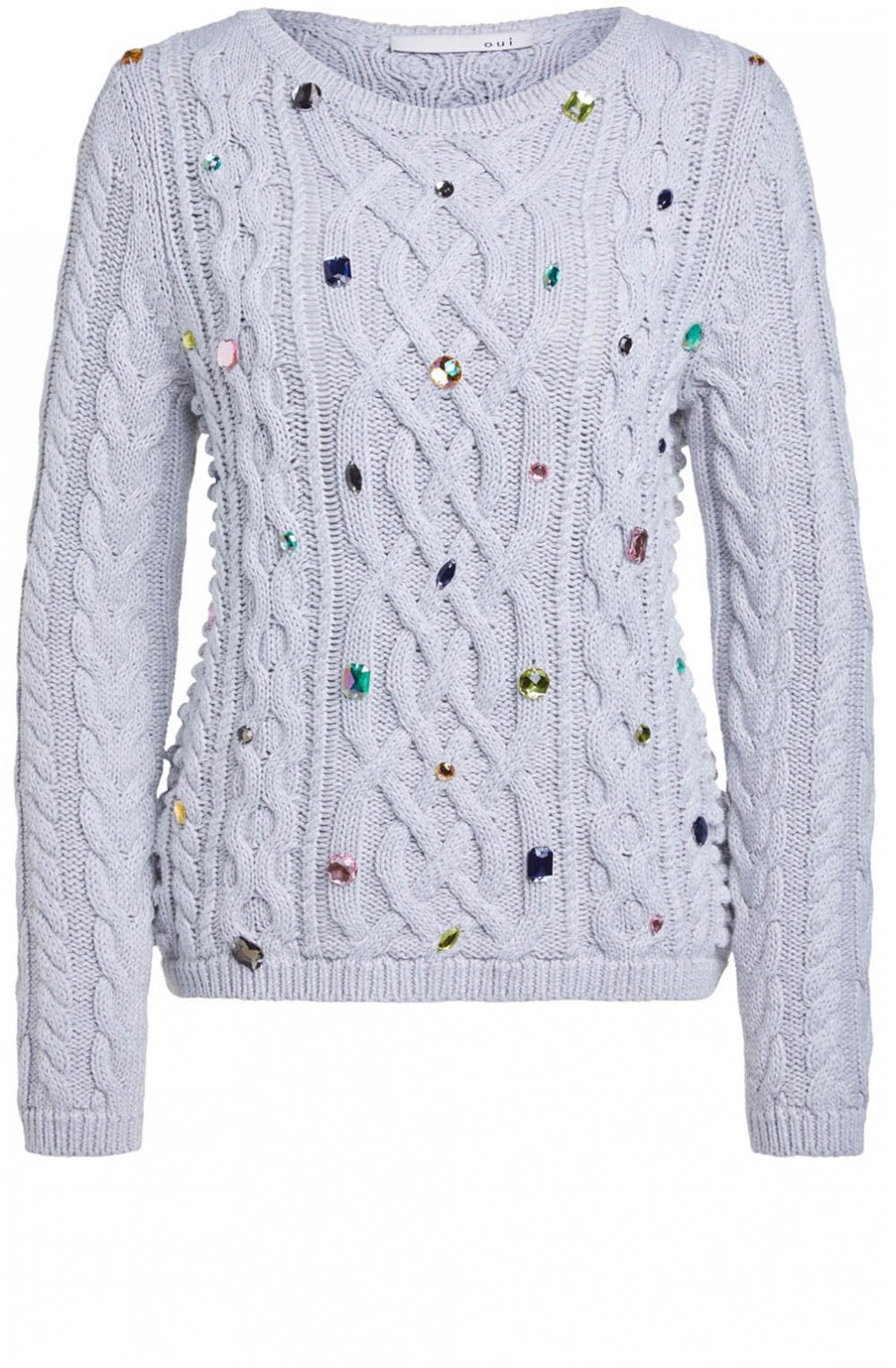 Jeweled Cable Knit Jumper