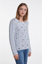 Jeweled Cable Knit Jumper