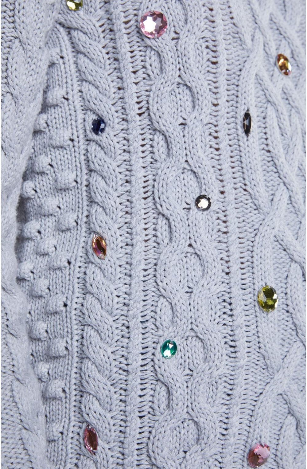 Jeweled Cable Knit Jumper