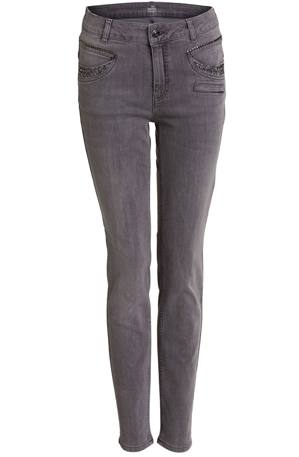 Jeweled Grey Baxtor Jean