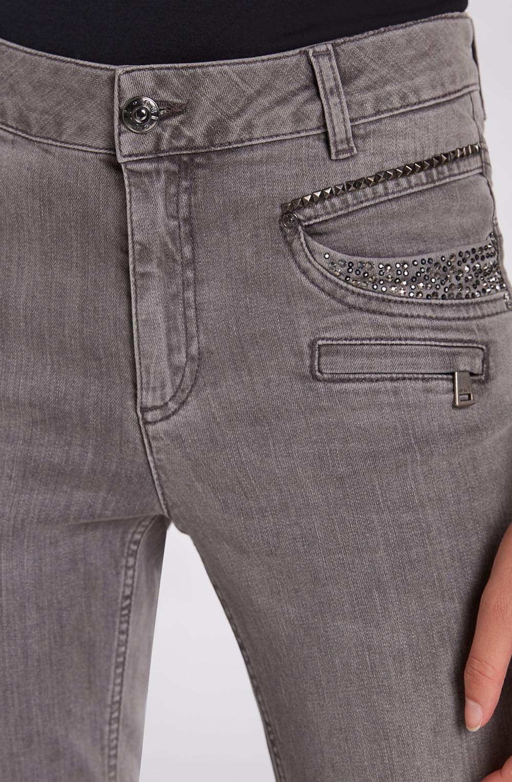 Jeweled Grey Baxtor Jean