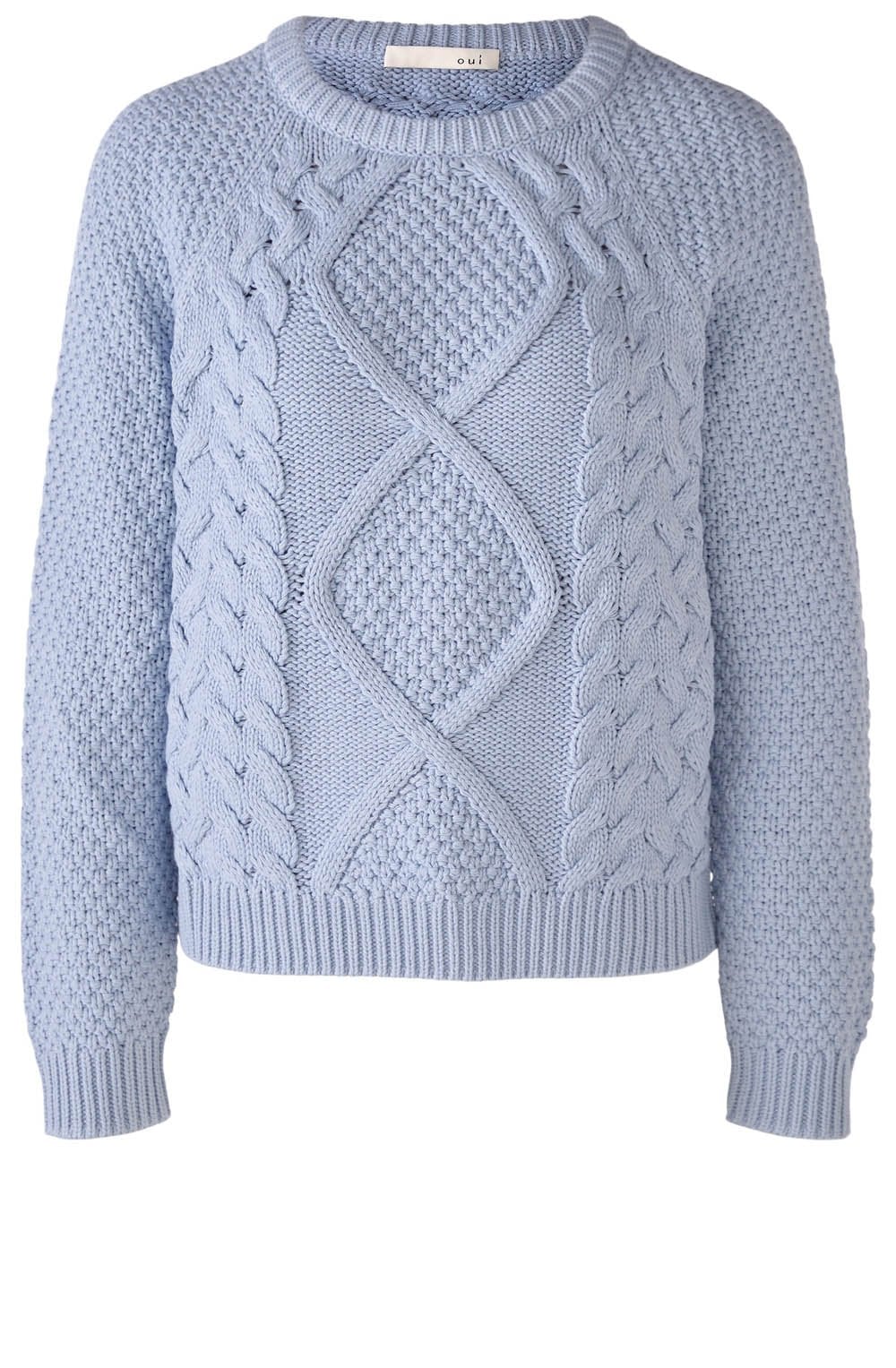Kentucky Blue Cable Knit Jumper