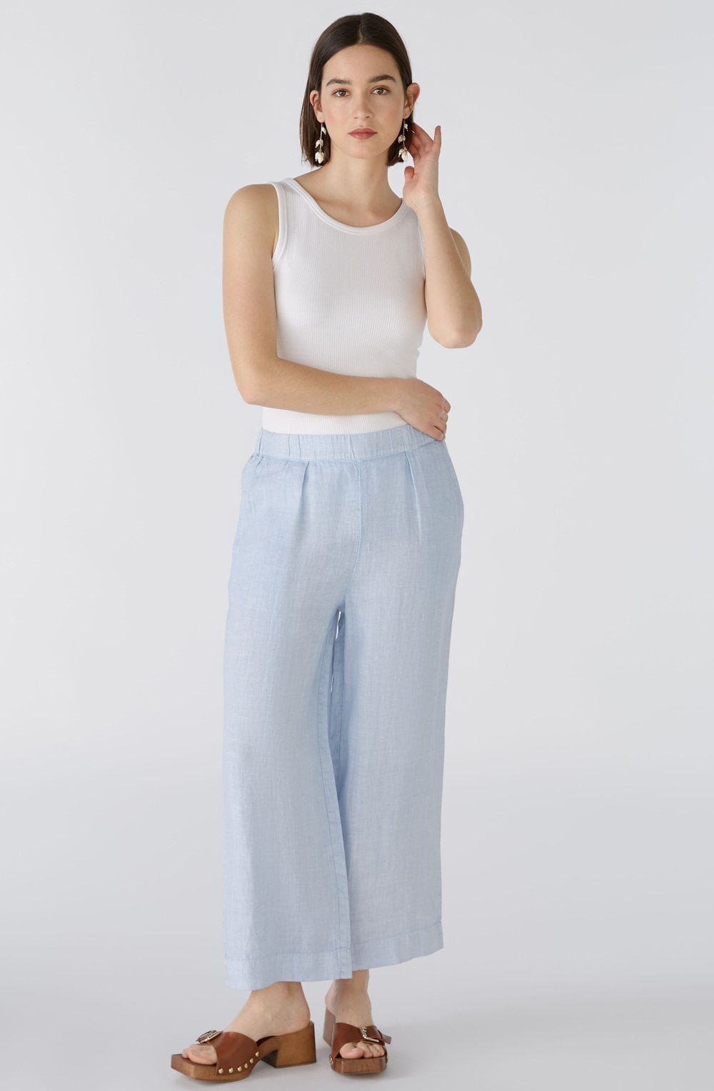 Kentucky Blue Linen Culottes