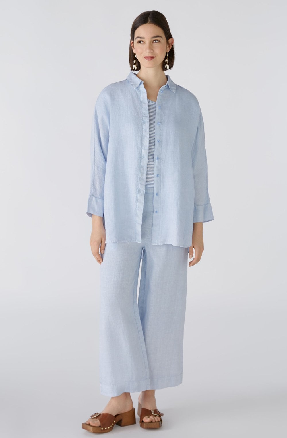 Kentucky Blue Linen Culottes
