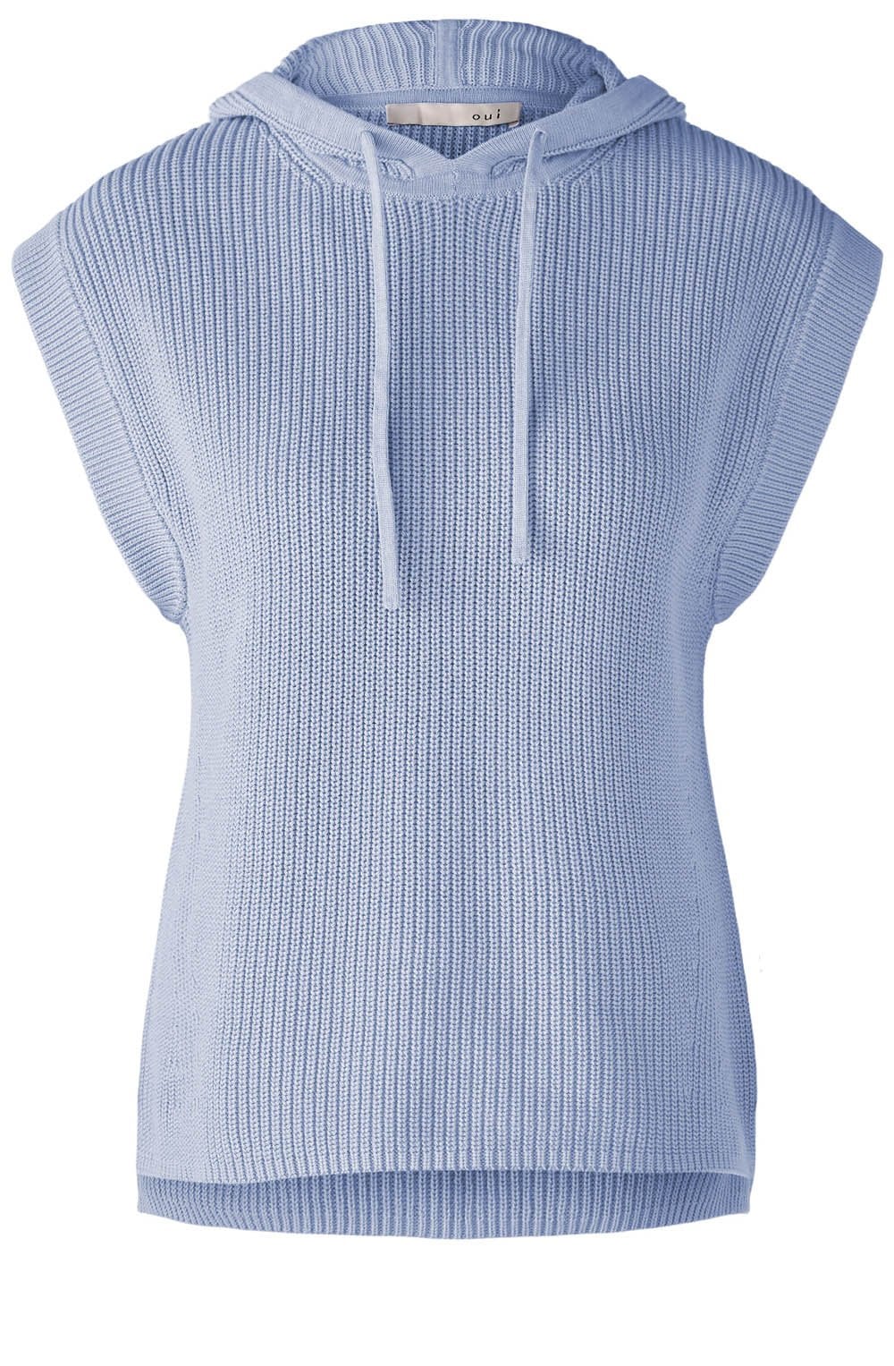Kentucky Blue Ribbed Knit Hooded Slip Over