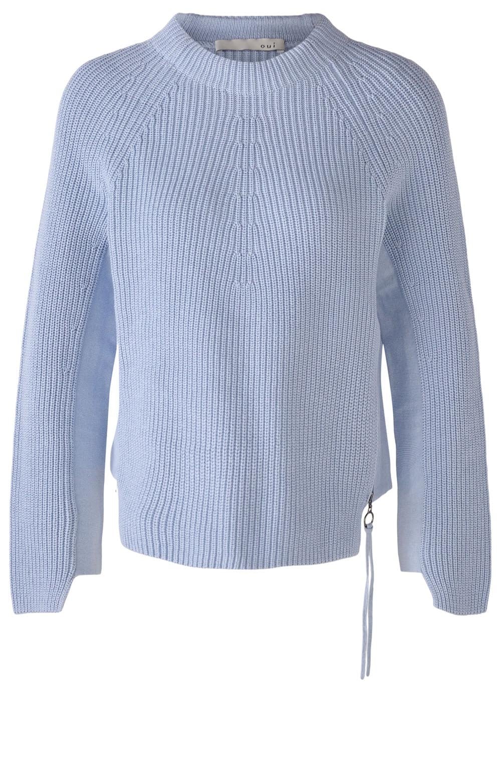 Kentucky Blue Ribbed Knit Jumper