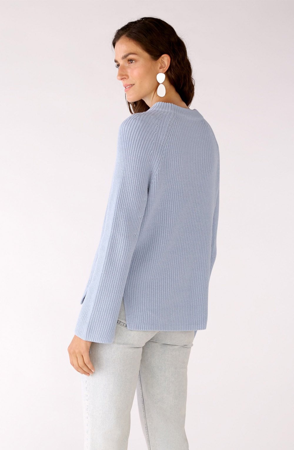 Kentucky Blue Ribbed Knit Jumper