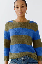 Khaki and Blue Striped Angel Yarn Jumper