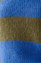 Khaki and Blue Striped Angel Yarn Jumper