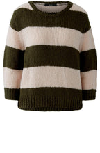 Khaki and Rose Striped Angel Yarn Jumper