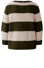 Khaki and Rose Striped Angel Yarn Jumper
