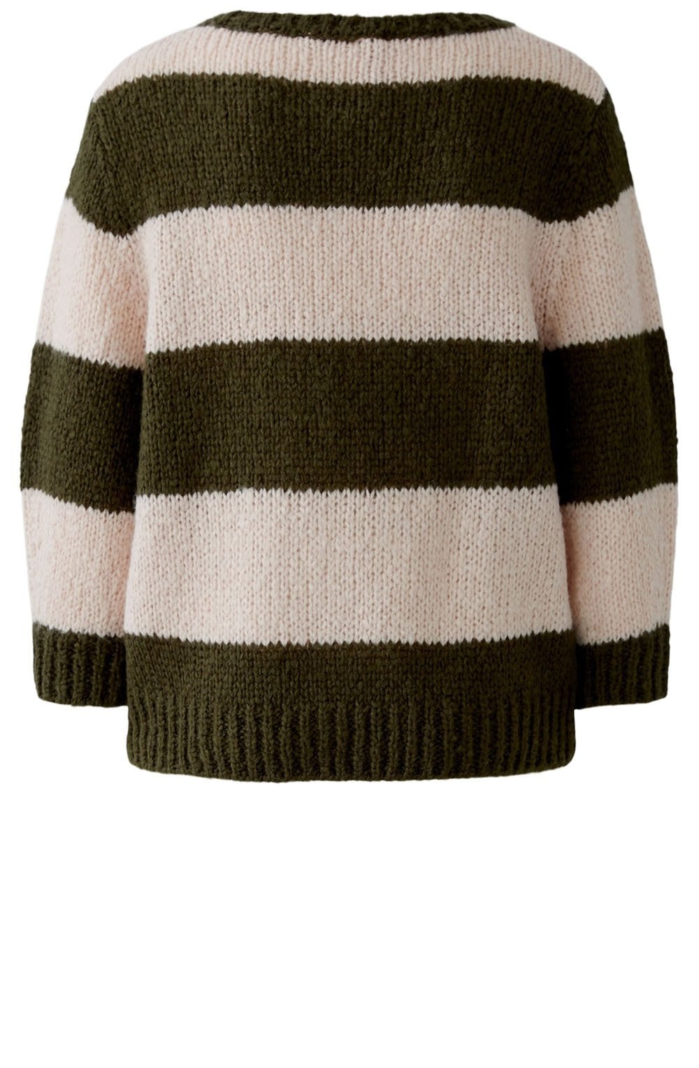 Khaki and Rose Striped Angel Yarn Jumper