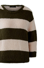Khaki and Rose Striped Angel Yarn Jumper