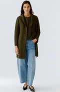 Khaki Boiled Wool Coat