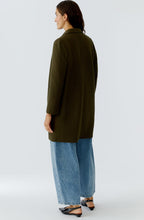 Khaki Boiled Wool Coat