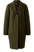 Khaki Boiled Wool Coat