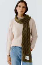 Khaki Cable Knit Scarf