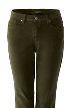 Khaki Cord Cropped Bootcut Trousers