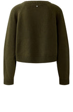 Khaki Fine Knit Cropped Jumper