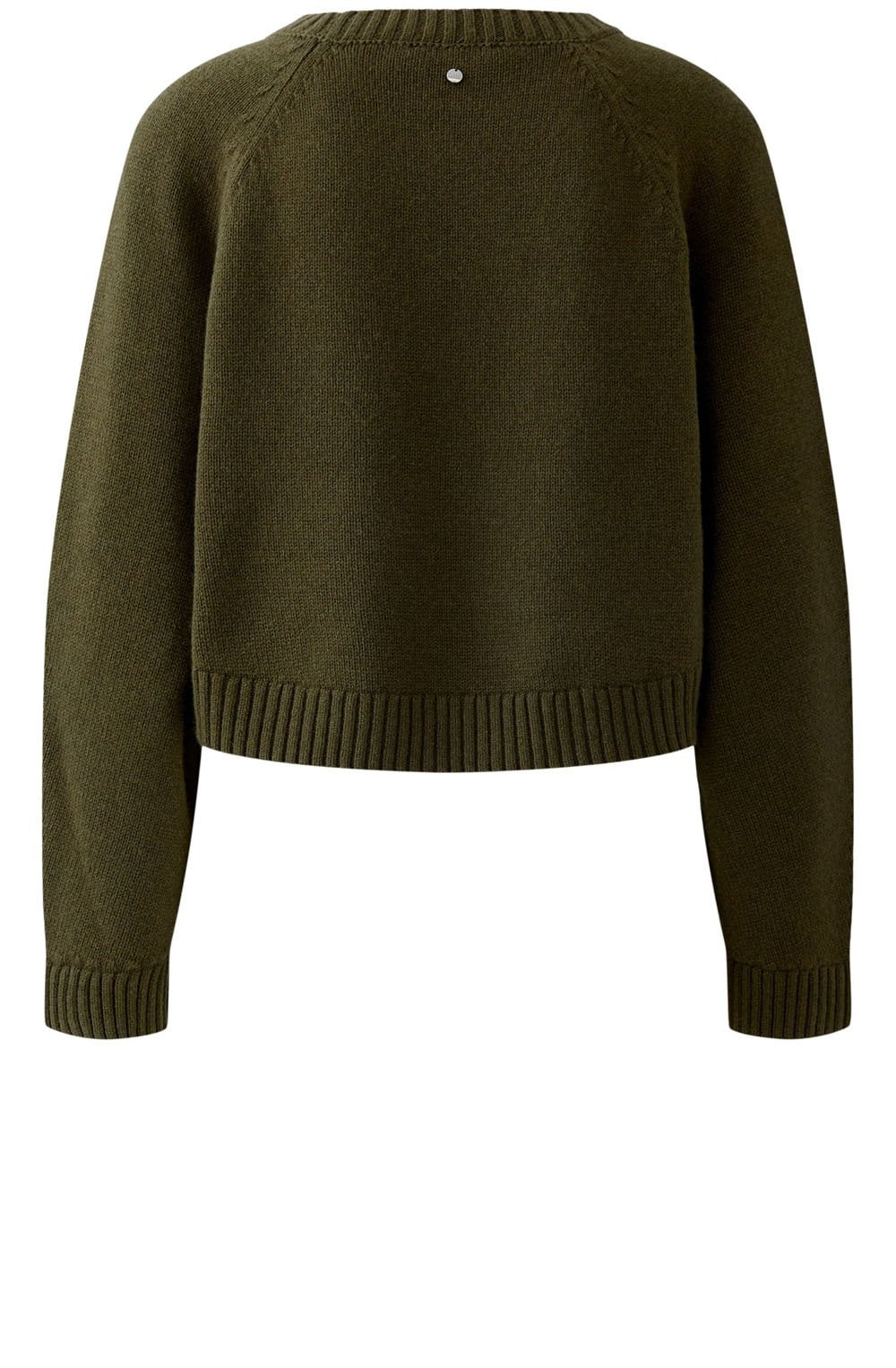 Khaki Fine Knit Cropped Jumper