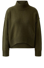 Khaki Fine Knit Relaxed Shape Jumper