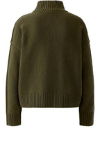 Khaki Fine Knit Relaxed Shape Jumper